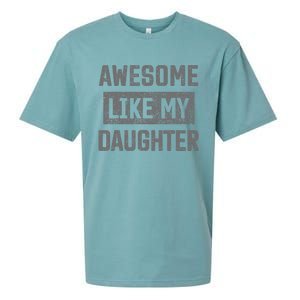 Awesome Like My Daughter Funny Fathers Day Dad Sueded Cloud Jersey T-Shirt