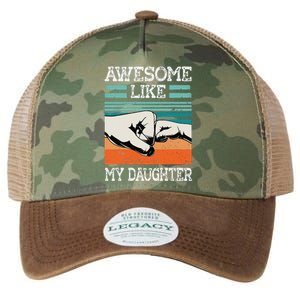 Awesome Like My Daughter Funny FatherS Day Dad Joke Legacy Tie Dye Trucker Hat