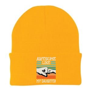 Awesome Like My Daughter Funny FatherS Day Dad Joke Knit Cap Winter Beanie