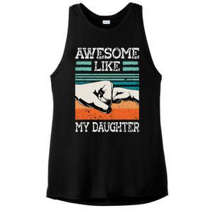 Awesome Like My Daughter Funny FatherS Day Dad Joke Ladies PosiCharge Tri-Blend Wicking Tank