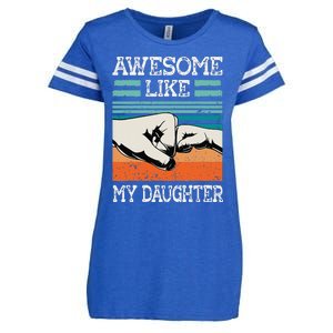 Awesome Like My Daughter Funny FatherS Day Dad Joke Enza Ladies Jersey Football T-Shirt