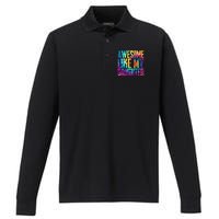 Awesome Like My Daughter Funny Tie Dye FatherS Day Performance Long Sleeve Polo