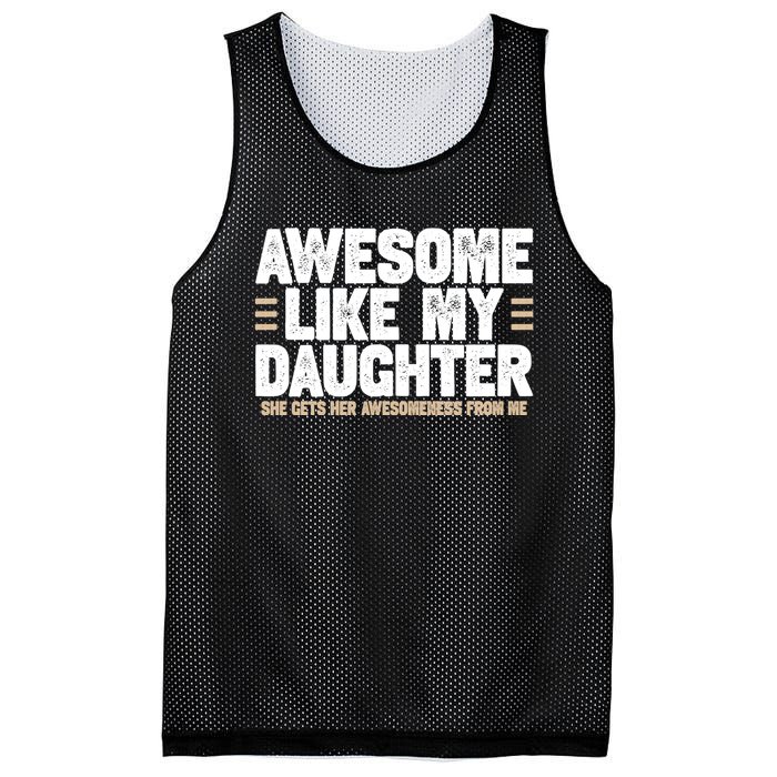 Awesome Like My Daughter Dad Mesh Reversible Basketball Jersey Tank