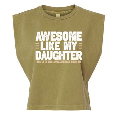 Awesome Like My Daughter Dad Garment-Dyed Women's Muscle Tee