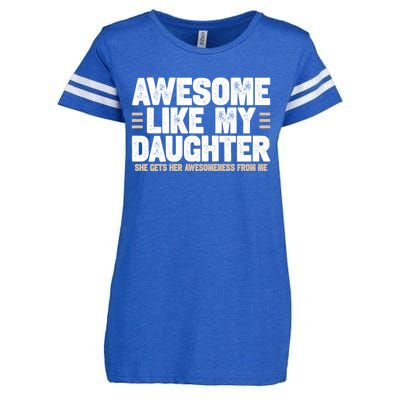 Awesome Like My Daughter Dad Enza Ladies Jersey Football T-Shirt