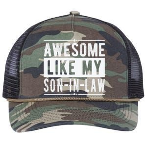 Awesome Like My Son In Law Family Lovers Fathers Day Retro Rope Trucker Hat Cap