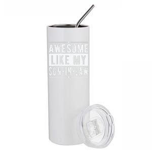 Awesome Like My Son In Law Family Lovers Fathers Day Stainless Steel Tumbler