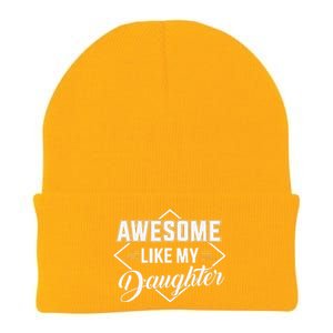 Awesome Like My Daughter Gifts Man Funny Fathers Day Dad Knit Cap Winter Beanie