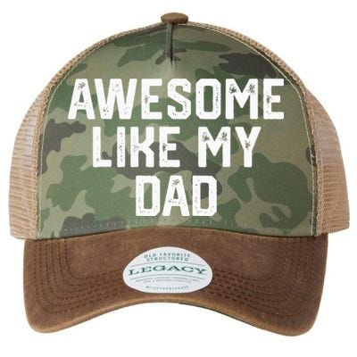 Awesome Like My Dad Father Legacy Tie Dye Trucker Hat