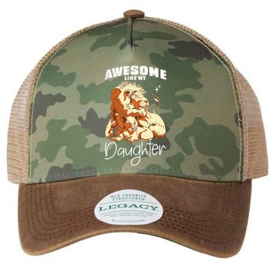 Awesome Like My Daughter. Lion Dad Lion Daughter. Legacy Tie Dye Trucker Hat