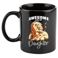 Awesome Like My Daughter. Lion Dad Lion Daughter. 11oz C Handle Ceramic Mug
