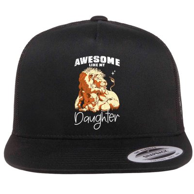 Awesome Like My Daughter. Lion Dad Lion Daughter. Flatbill Hat