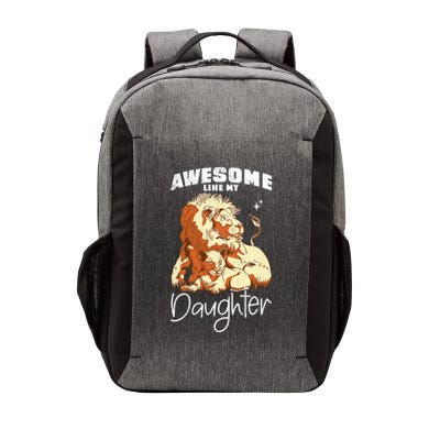Awesome Like My Daughter. Lion Dad Lion Daughter. Vector Backpack