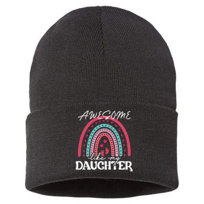 AWESOME LIKE MY DAUGHTER T Sustainable Knit Beanie