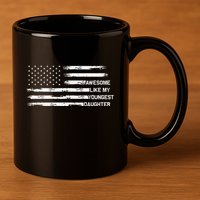 Awesome Like My Youngest Daughter Fathers Day Dad Joke 11oz C Handle Ceramic Mug