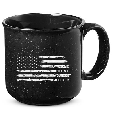 Awesome Like My Youngest Daughter Fathers Day Dad Joke 15oz Campfire Ceramic Mug