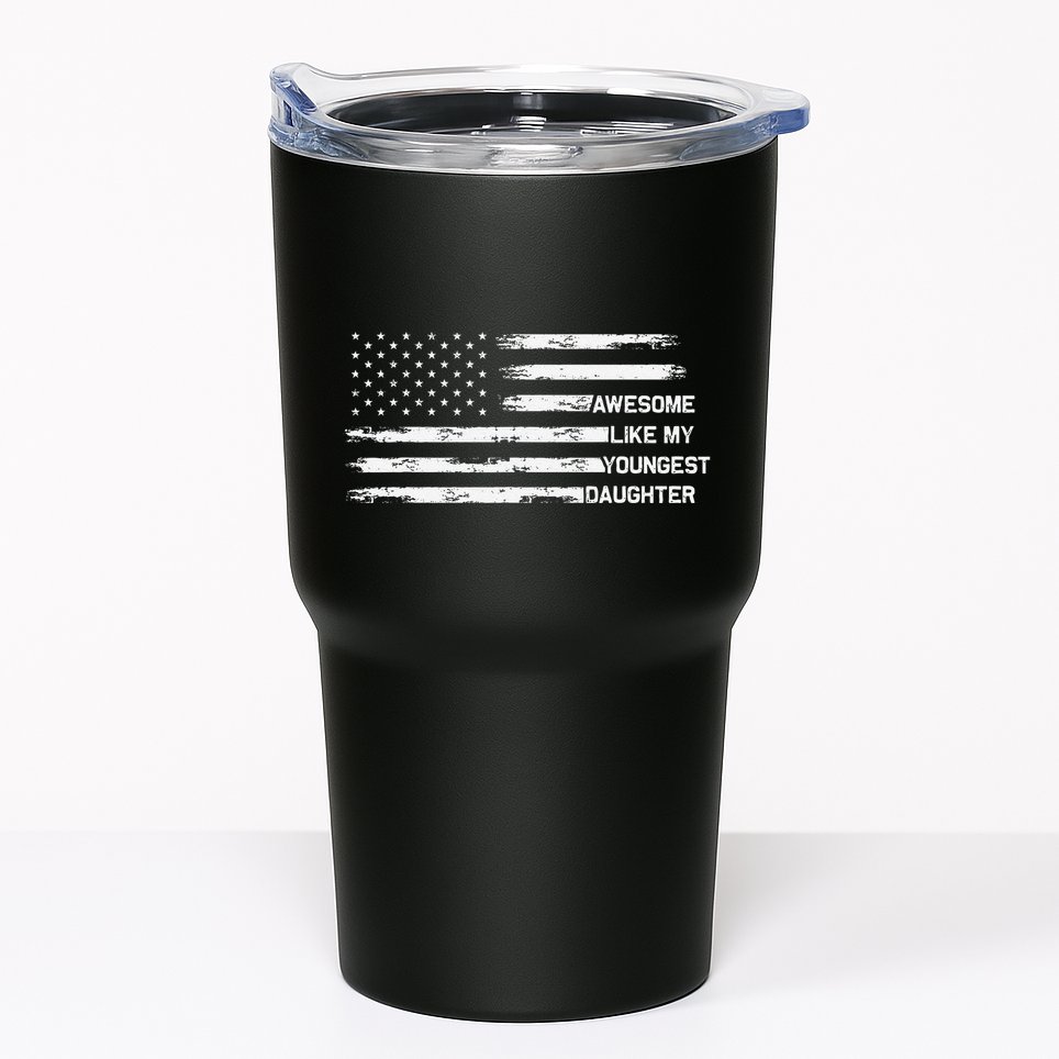 Awesome Like My Youngest Daughter Fathers Day Dad Joke Tumbler