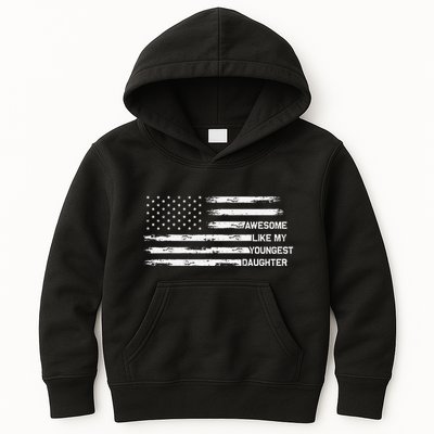Awesome Like My Youngest Daughter Fathers Day Dad Joke Kids Hoodie