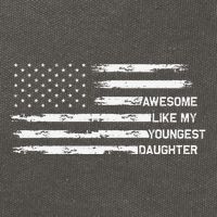 Awesome Like My Youngest Daughter Fathers Day Dad Joke Cotton Canvas Backpack