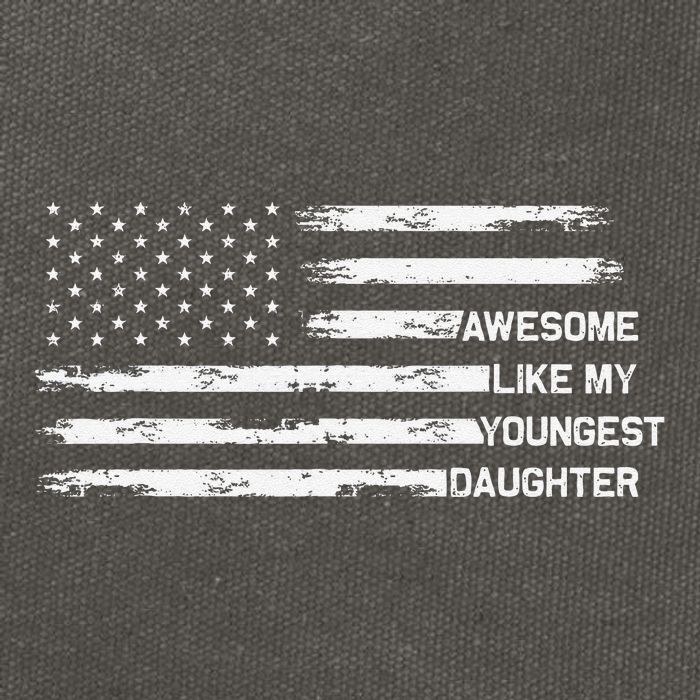 Awesome Like My Youngest Daughter Fathers Day Dad Joke Cotton Canvas Backpack