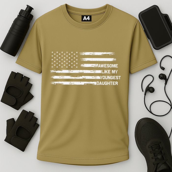 Awesome Like My Youngest Daughter Fathers Day Dad Joke Cooling Performance Crew T-Shirt