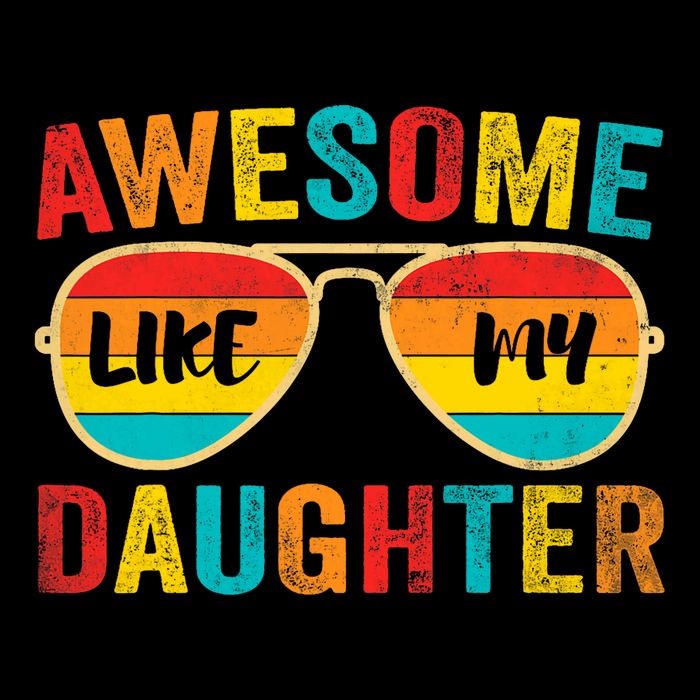 Awesome Like My Daughter Funny Vintage Father Mom Dad Joke Bucket Hat