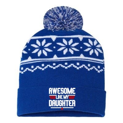 Awesome Like My Daughter Funny Gift USA-Made Snowflake Beanie