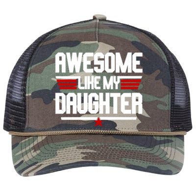 Awesome Like My Daughter Funny Gift Retro Rope Trucker Hat Cap