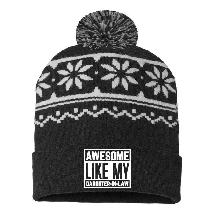 Awesome Like My Daughter In Law USA-Made Snowflake Beanie