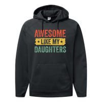 Awesome Like My Daughter Father's Day Men Funny Gift Performance Fleece Hoodie