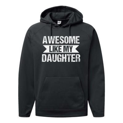 AWESOME LIKE MY DAUGHTER Performance Fleece Hoodie