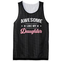 Awesome Like My Daughters Funny Fathers Day Mesh Reversible Basketball Jersey Tank