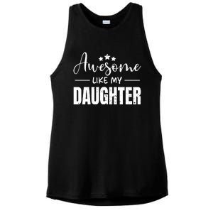 Awesome Like My Daughter Old Black Ladies PosiCharge Tri-Blend Wicking Tank