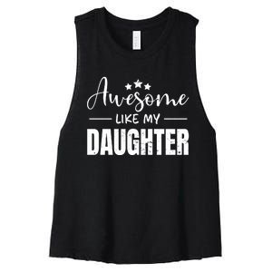 Awesome Like My Daughter Old Black Women's Racerback Cropped Tank