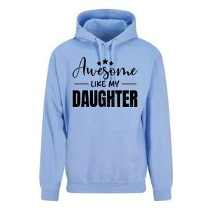 Awesome Like My Daughter Old Black Unisex Surf Hoodie