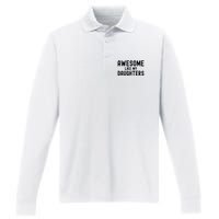 Awesome Like My Daughters Fathers Day Dad And Daughter Performance Long Sleeve Polo