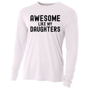 Awesome Like My Daughters Fathers Day Dad And Daughter Cooling Performance Long Sleeve Crew