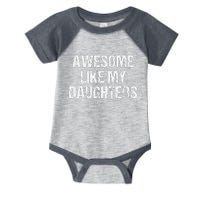 Awesome Like My Daughters Mom Dad MotherS Day FatherS Day Infant Baby Jersey Bodysuit