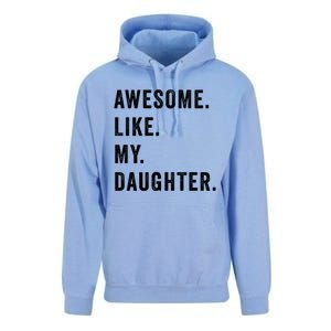 Awesome Like My Daughters Fathers Day Funny Family Humor Unisex Surf Hoodie