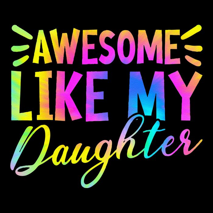 Awesome Like My Daughter Funny Fathers Day Dad Tie Dye Baby Bodysuit