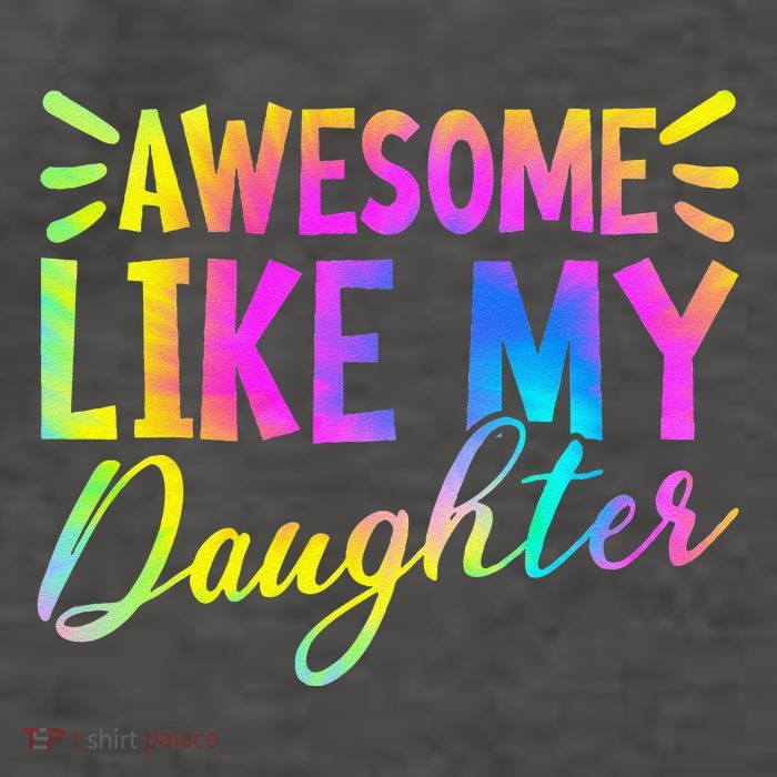 Awesome Like My Daughter Funny Fathers Day Dad Tie Dye Vector Backpack