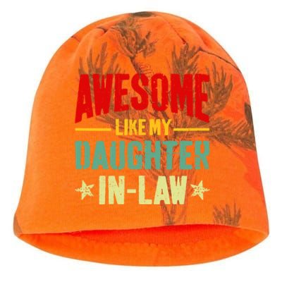 Awesome Like My Daughterinlaw Funny Mom Dad Joke Funny Gift Kati - Camo Knit Beanie