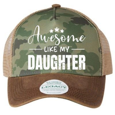 Awesome Like My Daughter Old White Legacy Tie Dye Trucker Hat