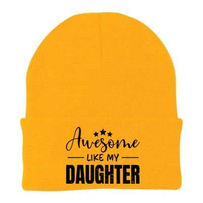 Awesome Like My Daughter Old White Knit Cap Winter Beanie