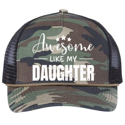 Awesome Like My Daughter Old White Retro Rope Trucker Hat Cap