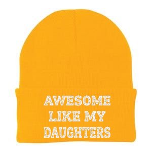 Awesome Like My Daughters Fathers Day Dad And Daughter Knit Cap Winter Beanie