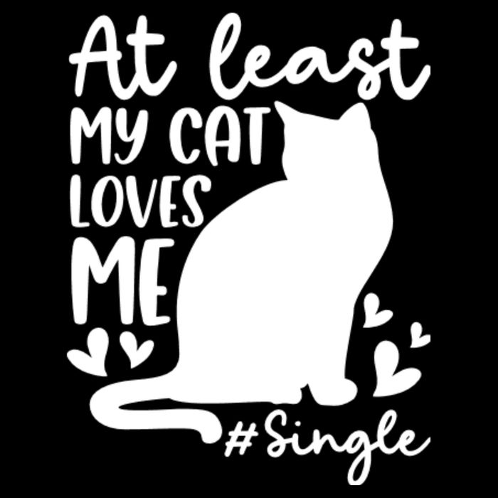 At Least My Cat Loves Me #Single Funny Cats Lover Quotes City Backpack