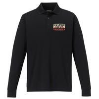 Awesome Like My Daughter Funny Fathers Day Awesome Dad Performance Long Sleeve Polo