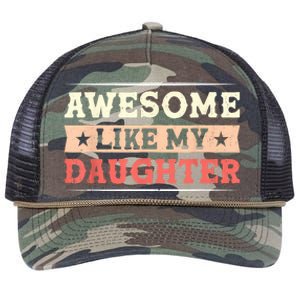 Awesome Like My Daughter Funny Fathers Day Awesome Dad Retro Rope Trucker Hat Cap