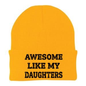 Awesome Like My Daughters Fathers Day Dad And Daughter Knit Cap Winter Beanie